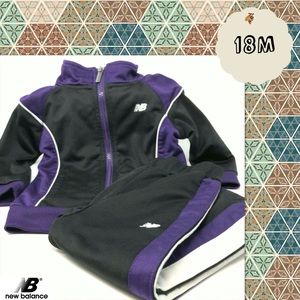 New Balance Tracksuit Black & Purple Infant 18M